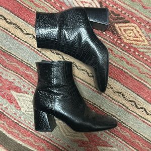 Freda Salvador Croc Print Booties